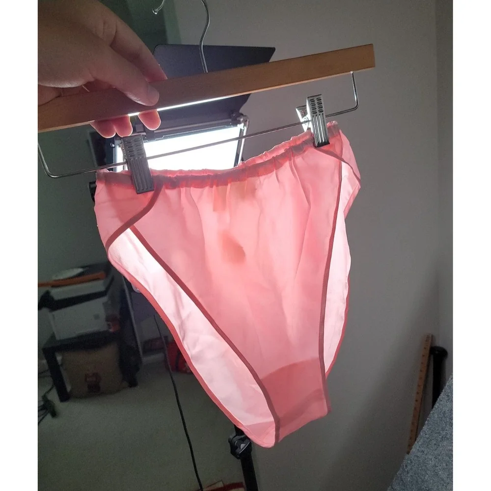 NWT 90s Victoria's Secret Second Skin Satin Panties Hi-Cut Underwear Small Pink